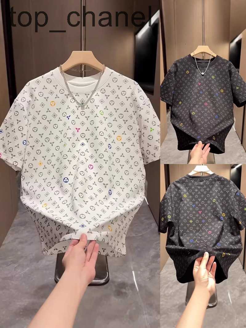 Luxury Brand Designer Clothes Trendy Round Neck Full Print Old Flower Short Sleeve T-Shirt For Men 2025 Summer New Casual Versatile Stylish Cool Hal