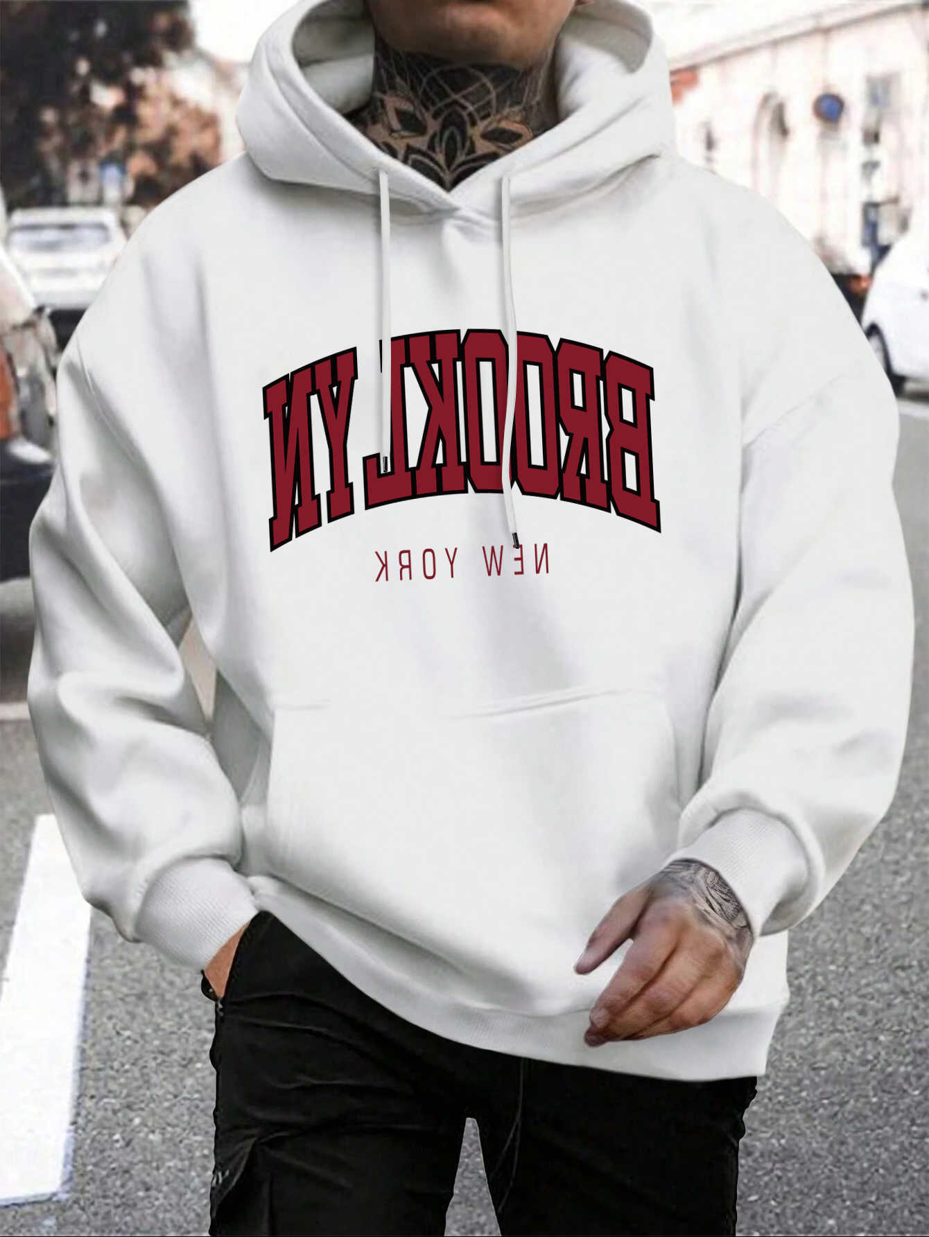 Women's Hoodies Sweatshirts Brooklyn New York Printed Sweatshirt Men Harajuku Comfortable Hooded Fashion Soft Hoodies Autumn Warm Clothes D2609
