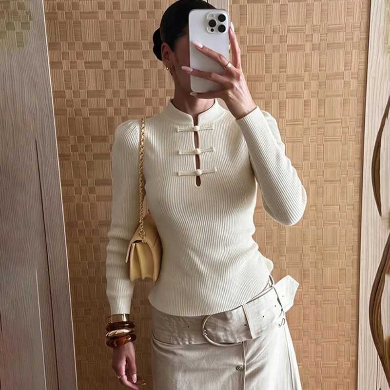 Women's Sweaters Tuularose Elegant Knit Pullovers Fashion Solid HollowOut Slim LongSleeve Sweaters Casual Ribbed Patchwork New Women's Jum