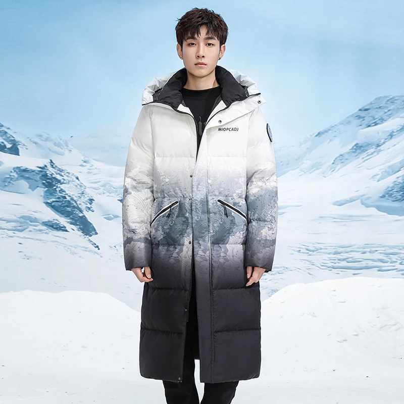 Down Men's Down Parkas Long Jacket Men's 2025 Winter New Warm Pure Color Down Jacket White Duck Down Men Women Puffer Jacket C260922