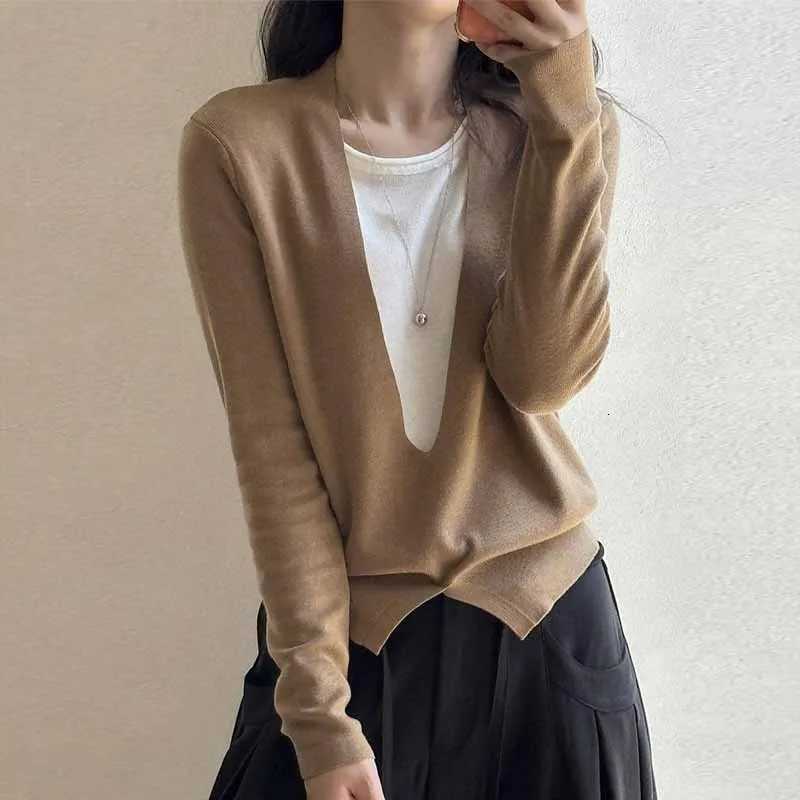 Women's Sweaters 2026 New Long sleeve Patchwork Knitted Sweater Women Pullovers O-Neck Knit Sweater Pullover Women Tops Knitwears Sweaters Q687