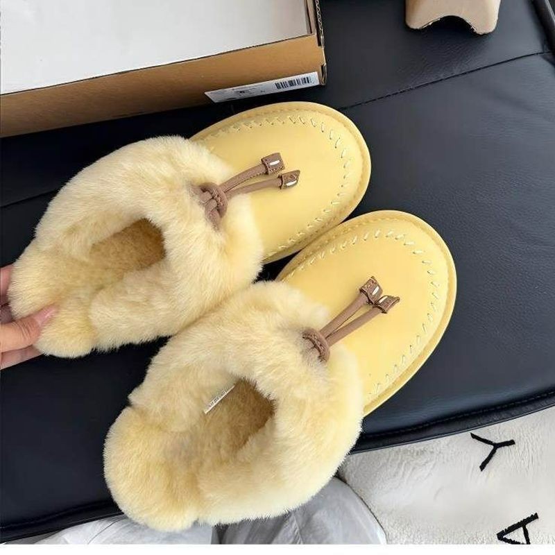 New Free shipping designer slippers for womens flat sandals brown yellow khaki New winter stitched thick soled anti slip snow boots