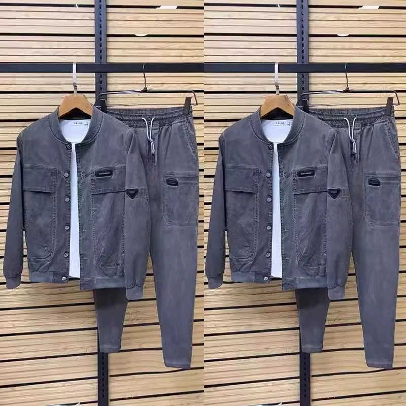 Men's new casual trendy light luxury versatile design summer comfortable high-quality niche slim-fit fashion suit Q260923