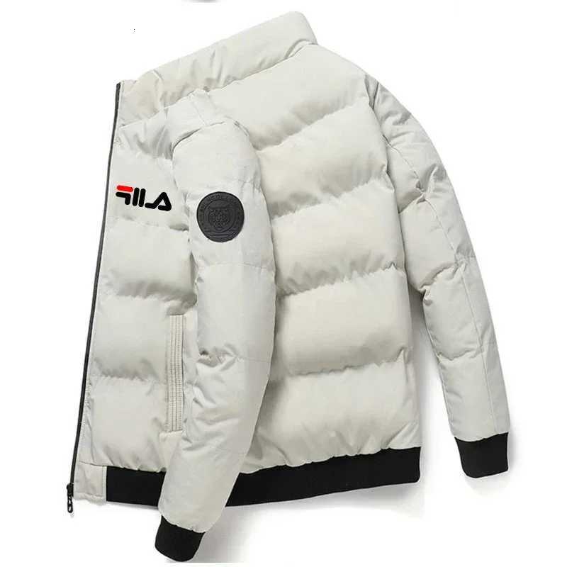 autumn Men's Down Parkas Fashion and winter short men's thick warm coat outdoor windproof new zipper printed men's casual jacket M-5X