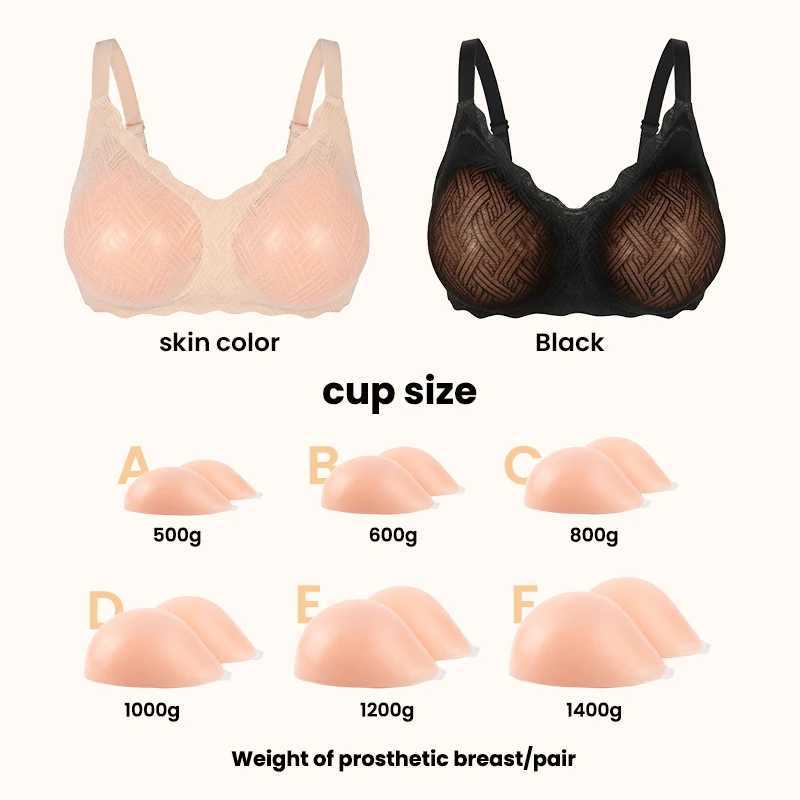 New Silicone Breast Form Bra Flat Chest Plumper A/B/C/D/E/FCup Detachable 2-in-1 Drag Queen Cosplay Chest Shape Unisex Fake Boob