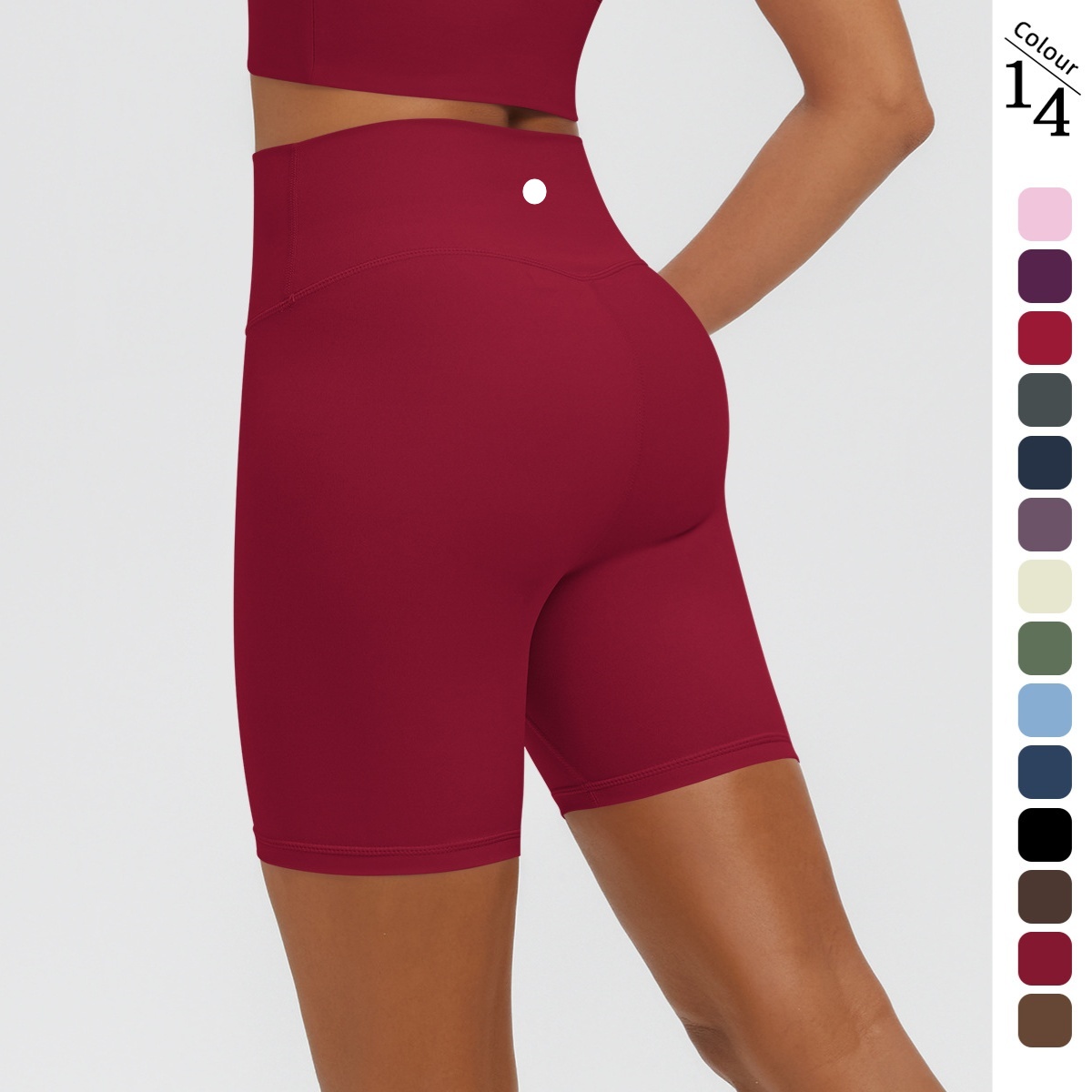 L6613 Short de Yoga respirant à haute élasticité, respectueux de la peau, pantalon de levage de hanche de trois pouces, bas de sport extensible,