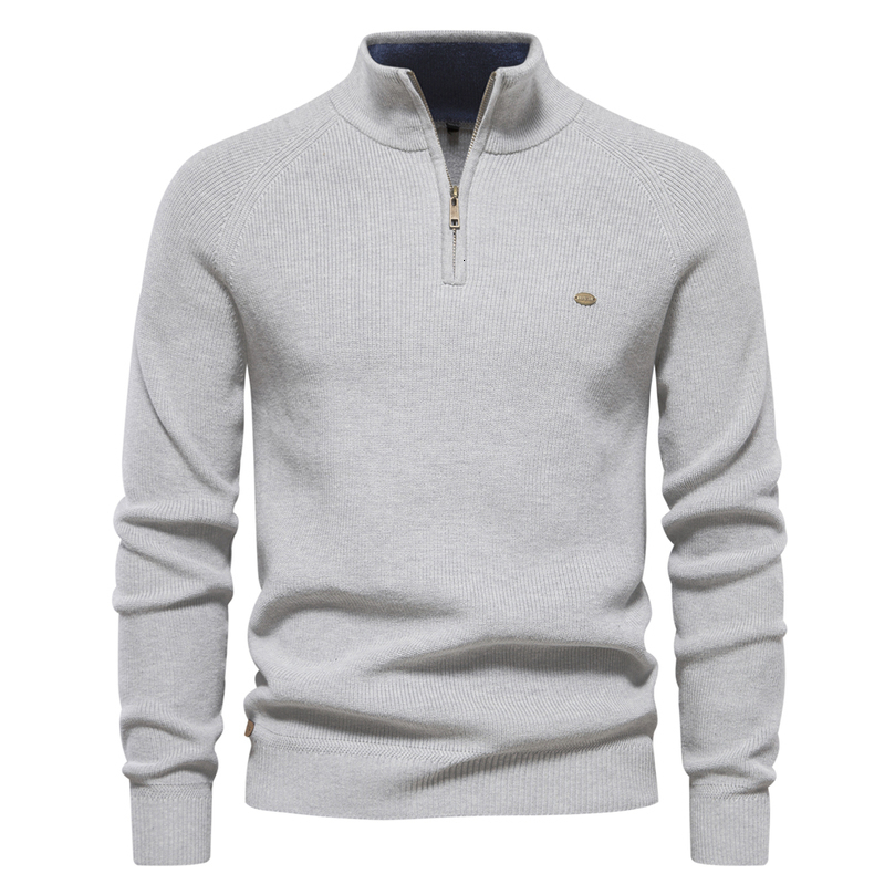 Autumn Cotton Zipper Cardigans for Men Fashion Casual Social Sweaters High Collar Warm Winter Knitted Sweater 260908