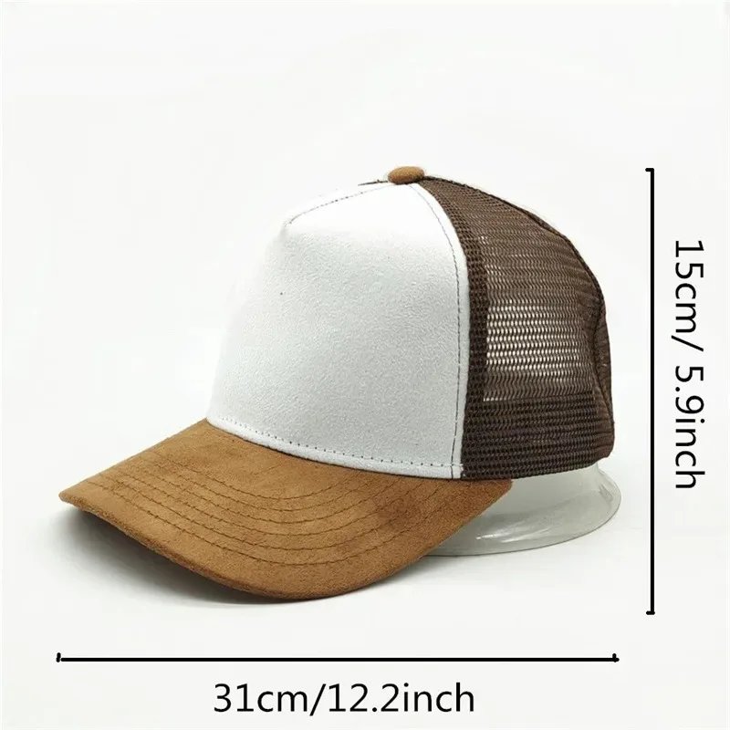 Breathable Cotton Trucker Hat 5 Panel Adjustable Unisex Baseball Cap
