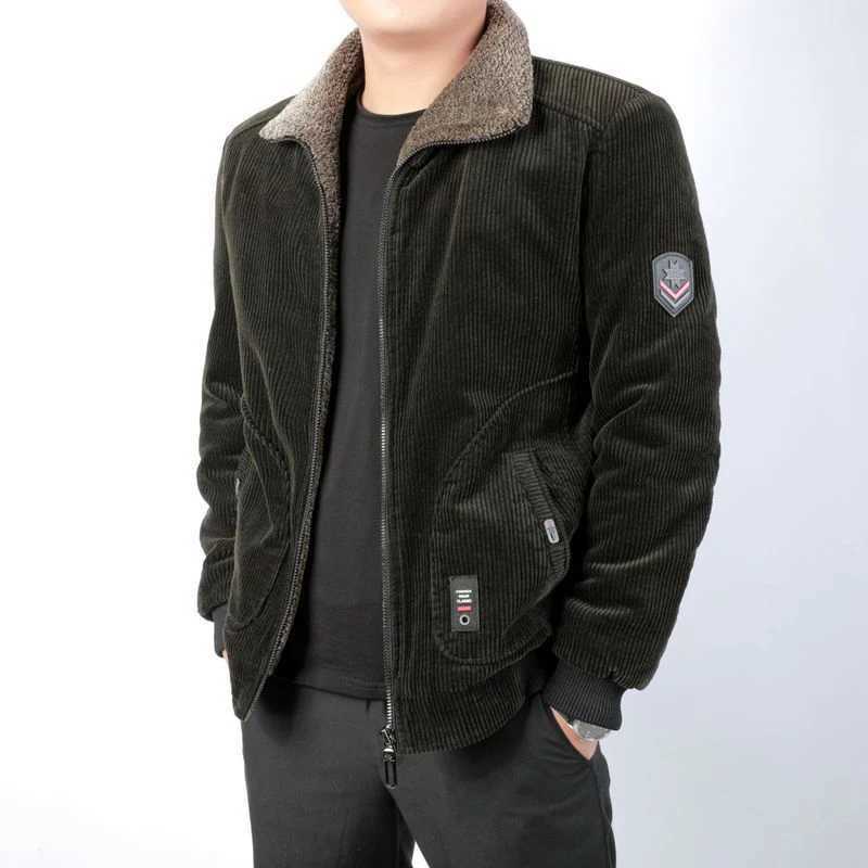 Winter Men's DIMUSI Down Parkas Men's Bomber Jacket Fashion Man Corduroy Cotton Warm Padded Coats Casual Outwear Thermal Jackets Mens Clot