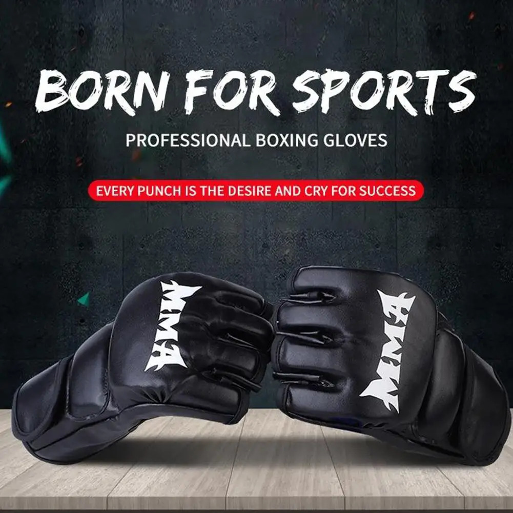 Boxing gloves Half Finger Professional Boxing Training Gloves For Adult Sanda Boxing Training Sandbag 260922