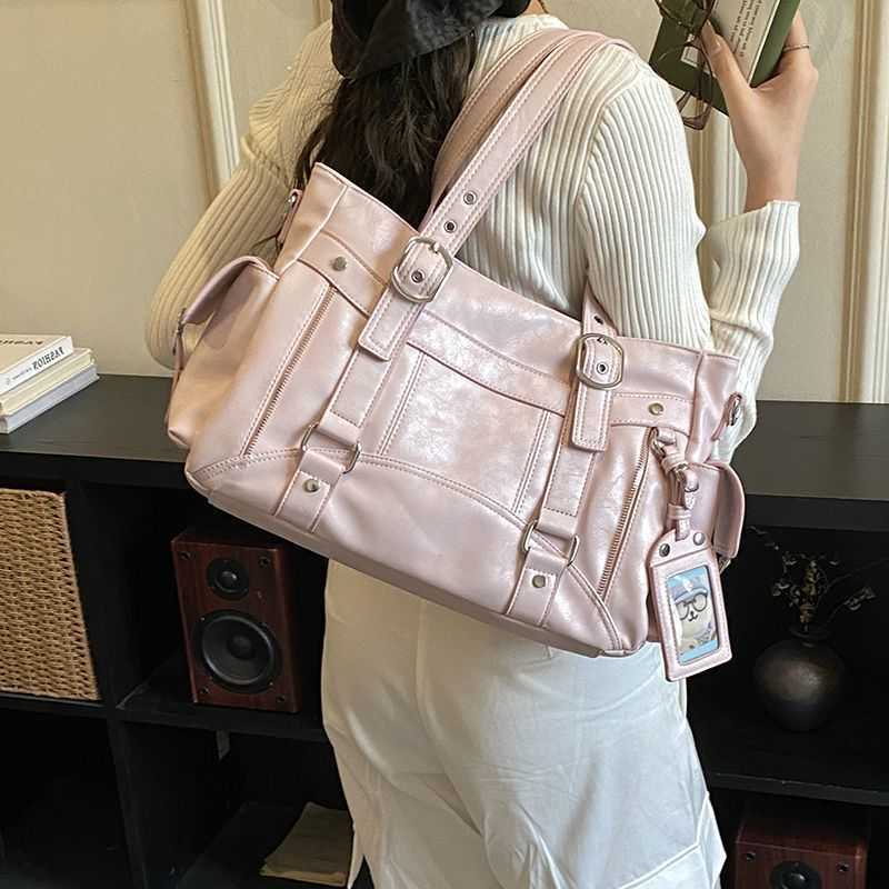 Cross Body New Stylish Portable Motorcycle Bag A Simple and Spacious Multi-purpose Single-shoulder Tote Bag Suitable for Women To Use. D260923