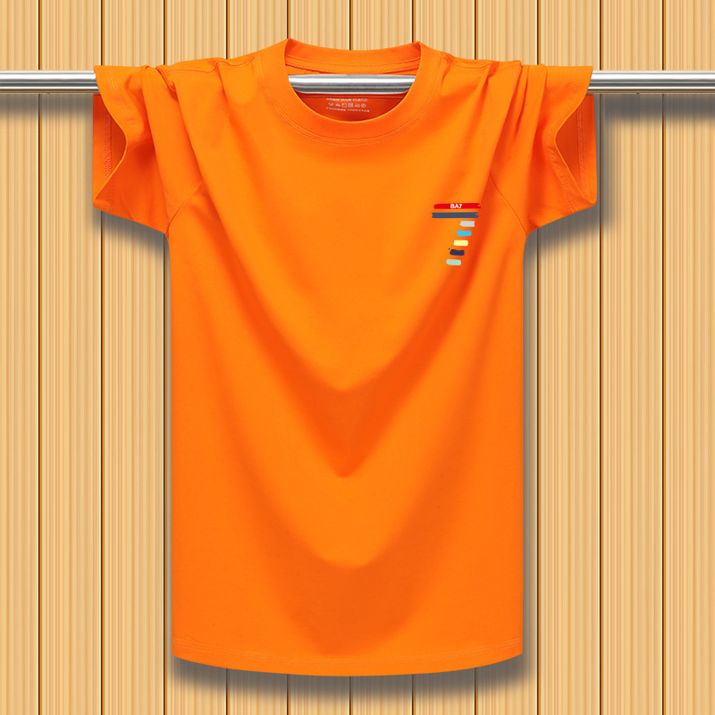 Simple, pure cotton men's short-sleeve T-shirt, new summer style, small size 7, casual and versatile, round neck, half-sleeve top, trendy