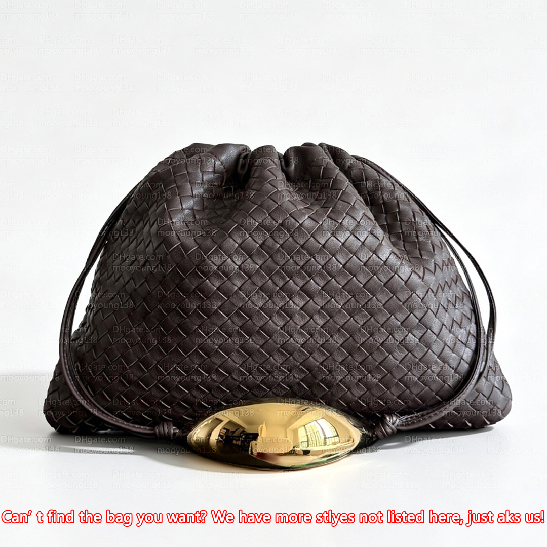 12A Premium Mirror Quality Designer Woven Bags for Women 32cm Luxury Dustbag Handle Handbags Intrecciato Leather Shoulder Bag Black Brown Purse 8370