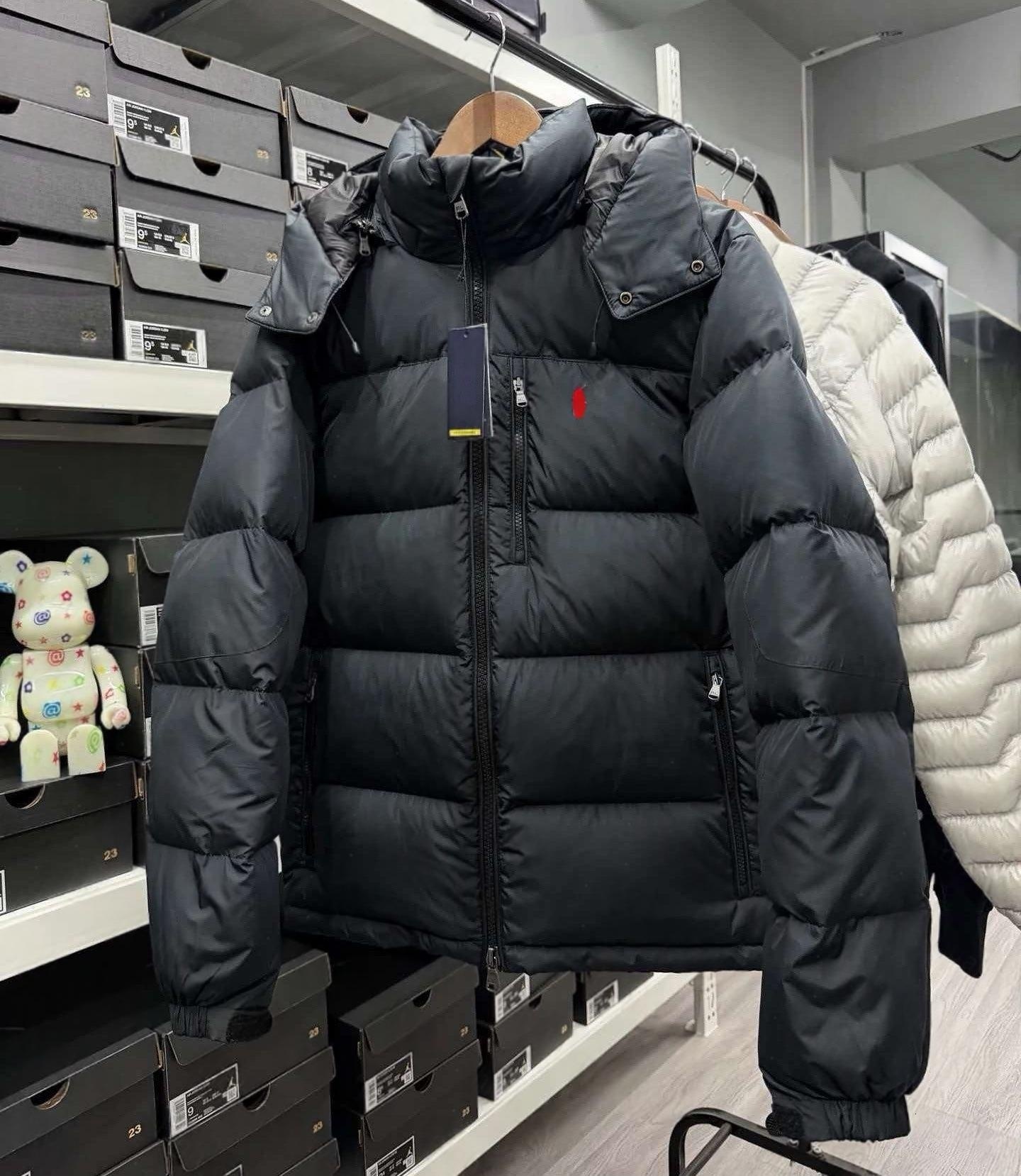Polo men puffer jacket designer coats down jackets unisex tops embroidery Stand Collar Loose Thick zipper Fashion winter outerwear