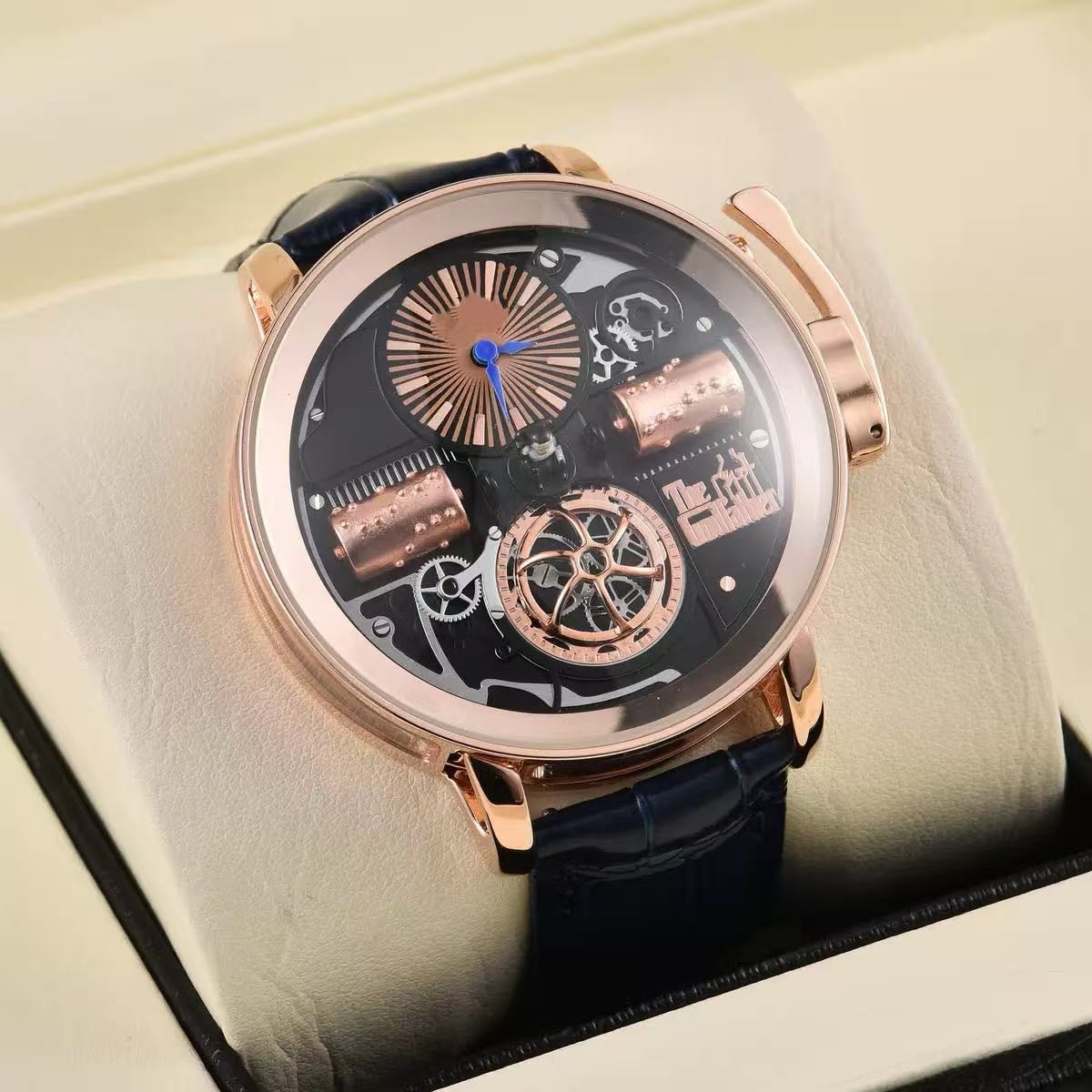 Jacob montre pour hommes 10A mouvement à quartz de haute qualité bracelet en cuir montre roulette active reloj saphir montre de luxe Jacobox mont