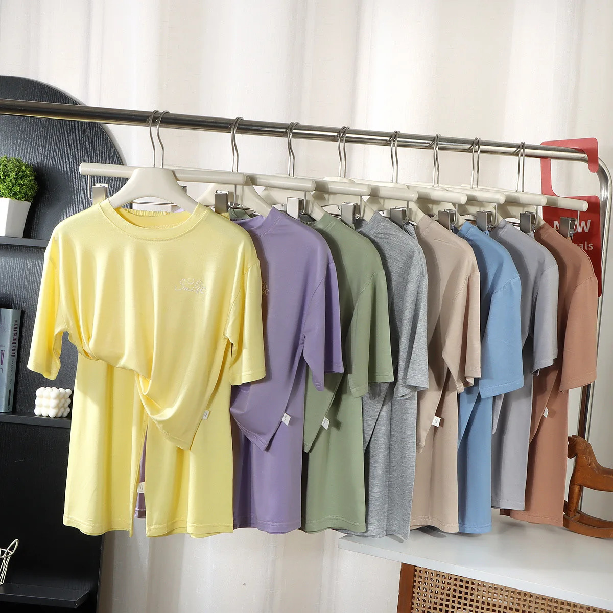 2PCS Children's Lyocell Thin Homewear Clothes Summer Kids Air Conditioning Mid-length Sleeve TopsLong Pants Pajamas Set 260922