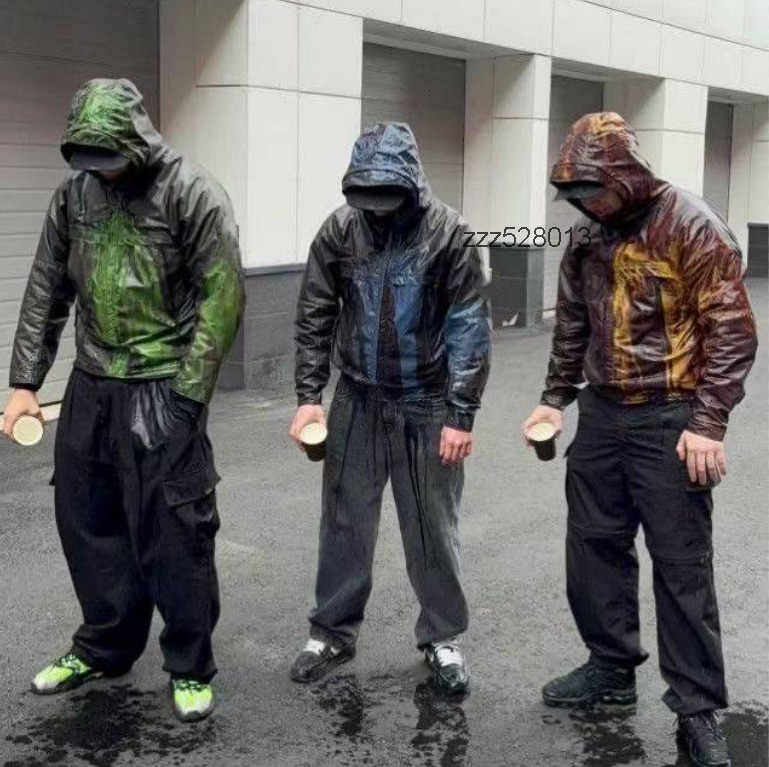 Stones Jacket Men's Fashion Street Trend Decreasing Women's Hooded Jackets Compass Badges temperature sensitive color changing waterproof