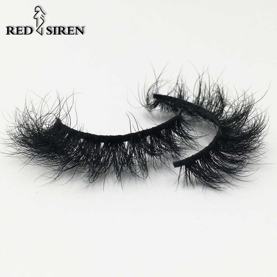 RED SIREN 3D Mink 100% Cruelty free Handmade Reusable Fluffy Natural Eyelashes False Lashes Makeup W260923