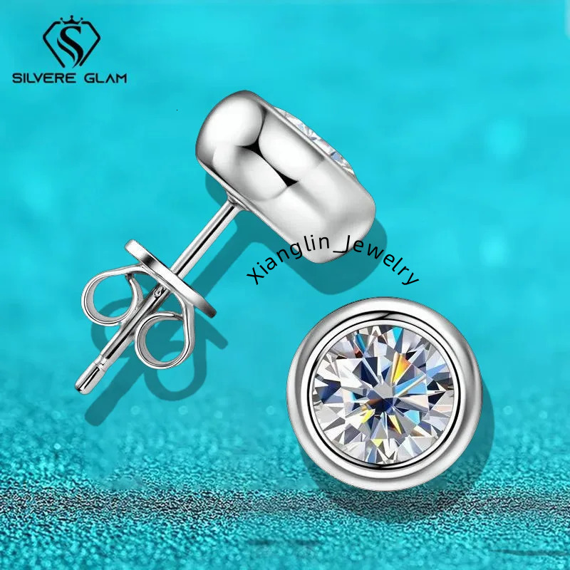 TY 0.5-1ct Moissanite Diamond Stud Earrings For Women Original 925 Sterling Silver Lady's Moissanite Earring New 2025