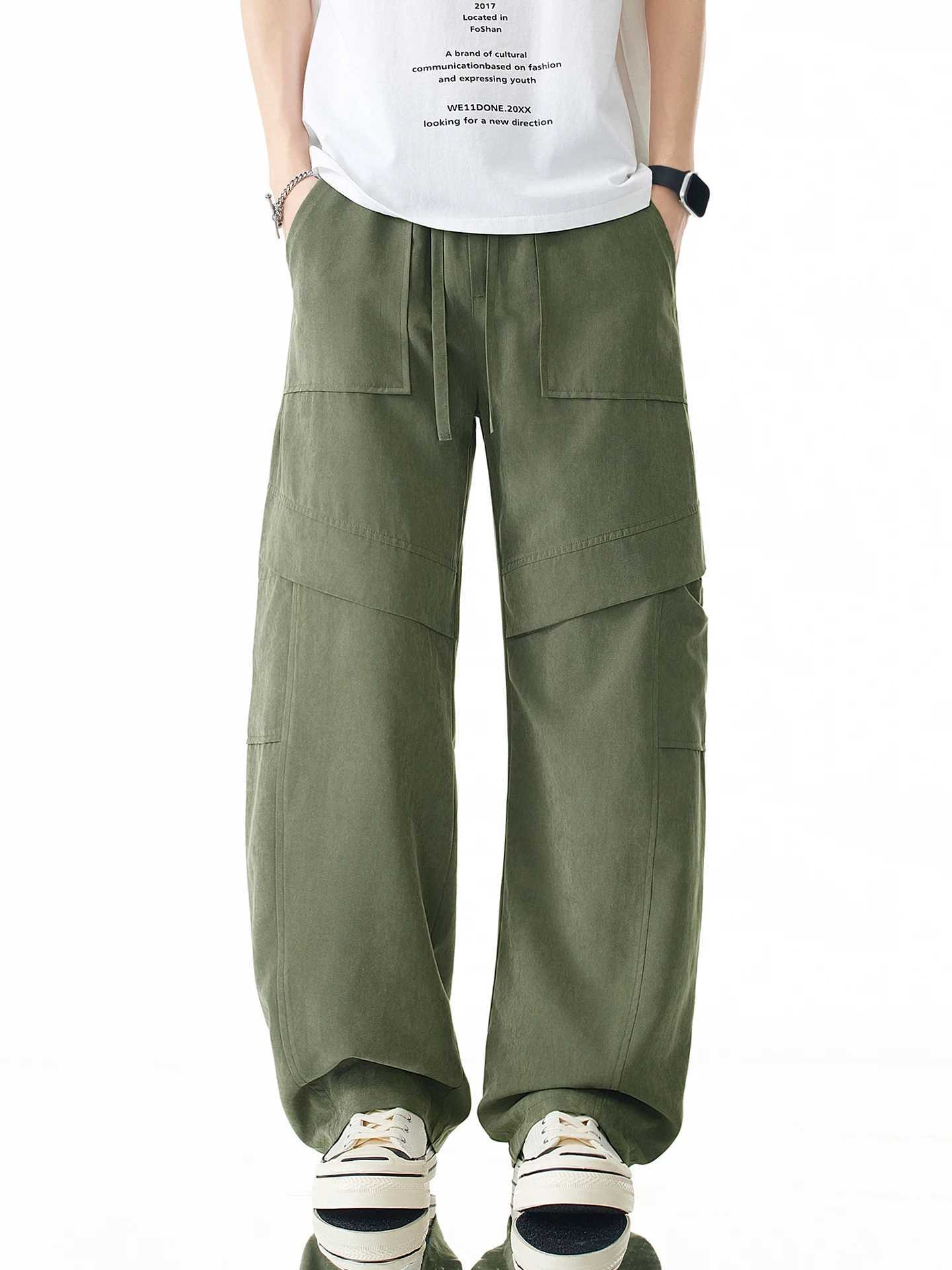 Streetwear Hip Hop Joggers Cargo Pants Men Multi-Pocket Elastic Waist Harem Trousers Male Summer Harajuku Casual Man Sweatpants S2609236PUB