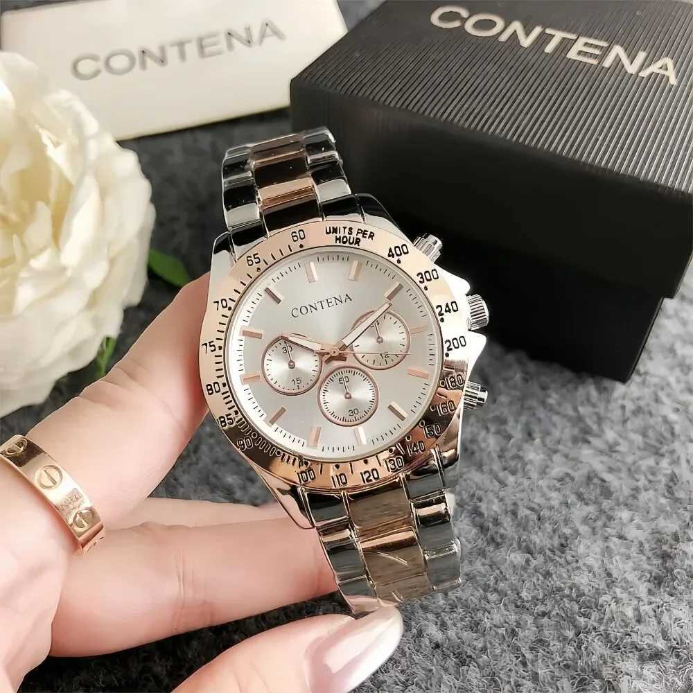 Women's Watches CONTENA Women's Top Brand Quartz Watch Classic Elegant Ladies Watch Luxury Stainless Steel Women Wristwatch Clock Montre F
