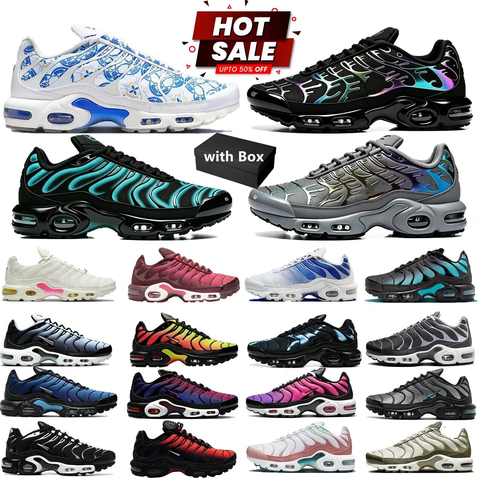 Tn Sneakers Designer Shoes Plus Running Shoes Mens Triple White Black Gradient University Lisboa Gradient Tennis Breathable House Trainers Size 40-4