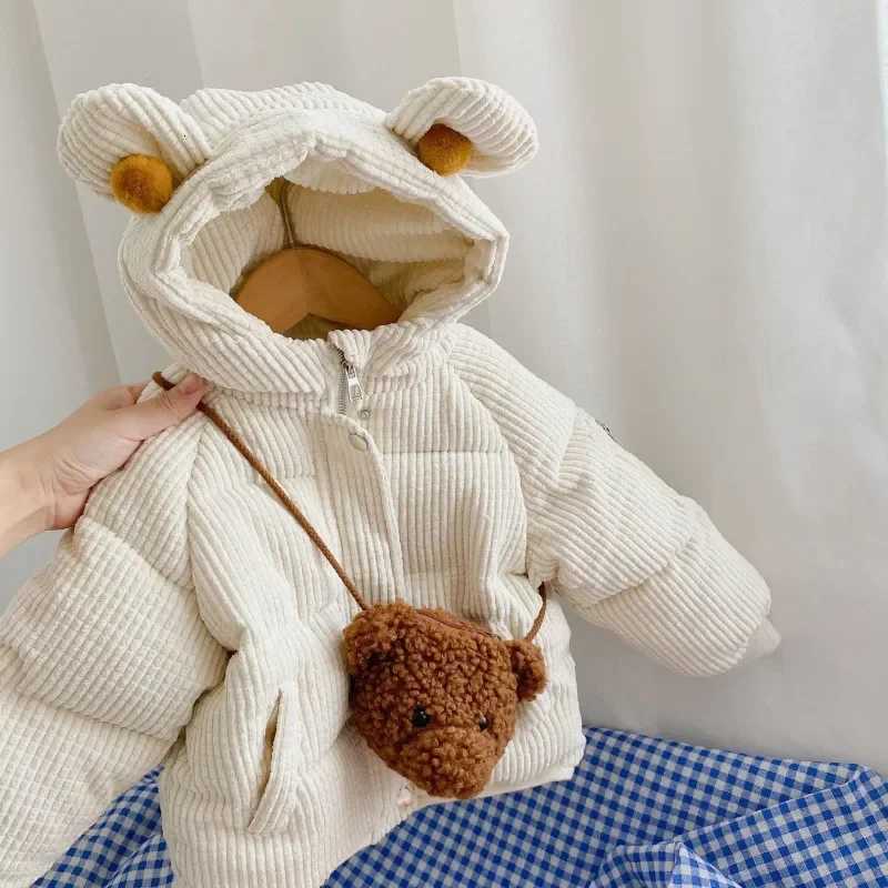 Clothing Sets Children's Cartoon Hooded Thickened Cotton Kids Autumn Winter Padded Cotton Warm Jackets Child Corduroy Outwear X260922