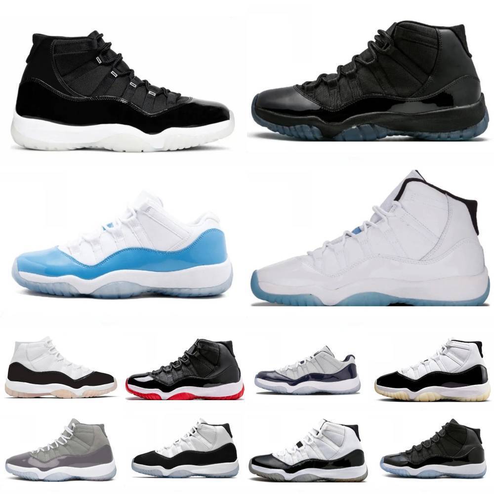 Designer 11 11S Mens Basketball Shoes Women Jubilee Cherry Bred Space Jam Gamma Blue 45 Legend University Blue High Low Trainer COOL GREY Brand Ceme