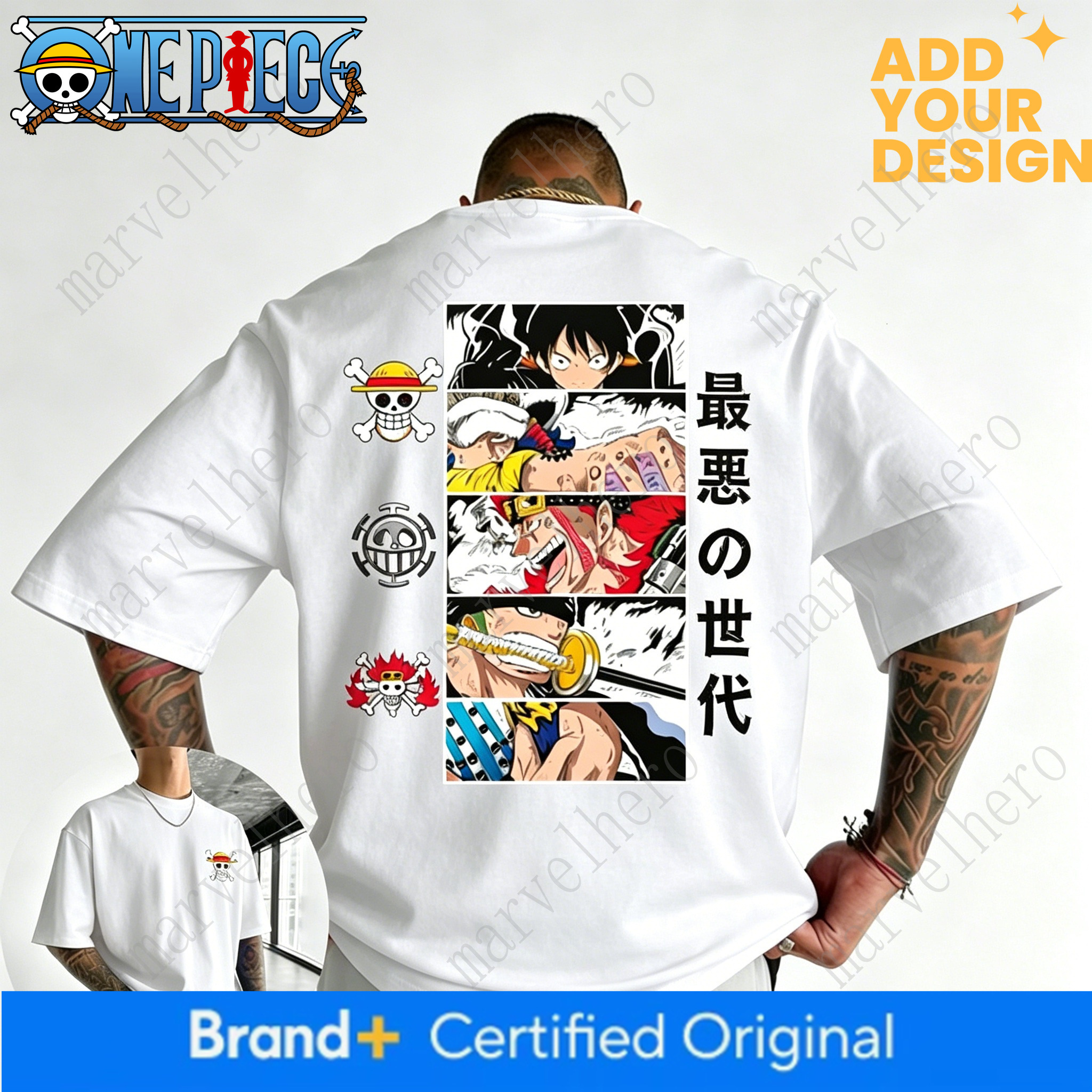 Men's 2026 Summer One Piece Sailor Moon New Anime Pattern Printed T-Shirt 100% Cotton Comfortable Loose-Fitting Short Sleeve