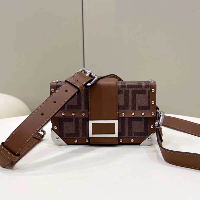 12A All-New Mirror Quality designer New monogrammed bag color-block baguette bag fashion and casual crossbody bag square trendy backpack