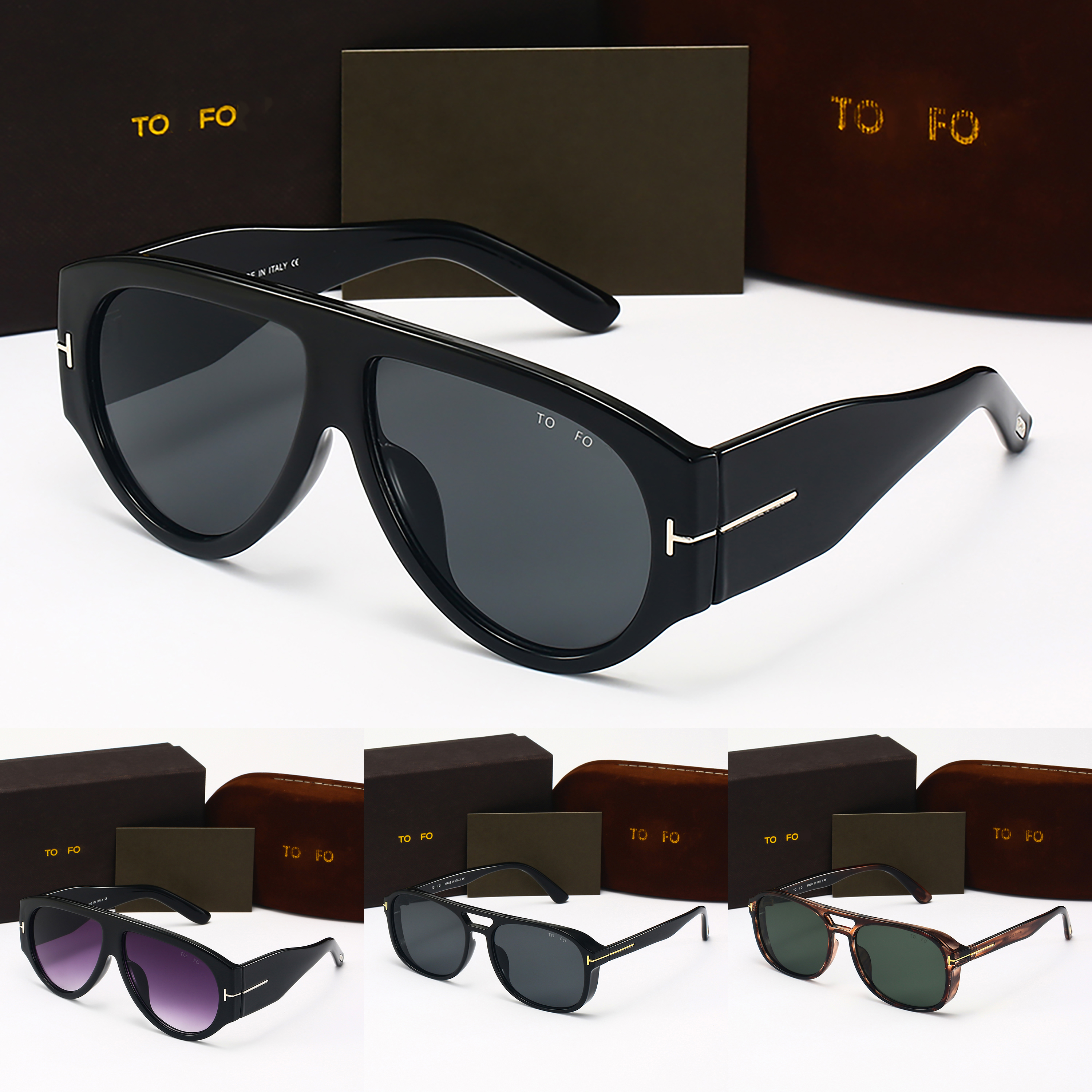 Top Designer sunglasses for Women Men Vintage Pilot Sunglasses Retro Unisex classic TOFO sunglasses 1044 for Mens Womens Frame Retro 1022 Fashion su