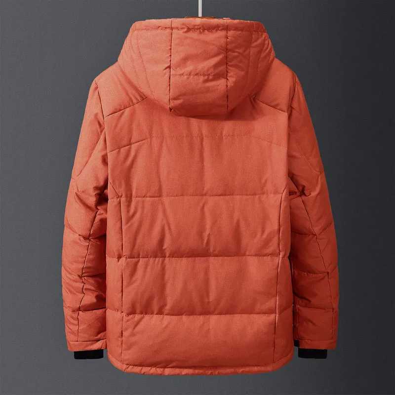 Men Parkas Men's Down Down Jacket -20 Degree Winter Parkas Male White Duck Down Jacket Hooded Outdoor Thick Warm Padded Snow Coat Oversized M-4