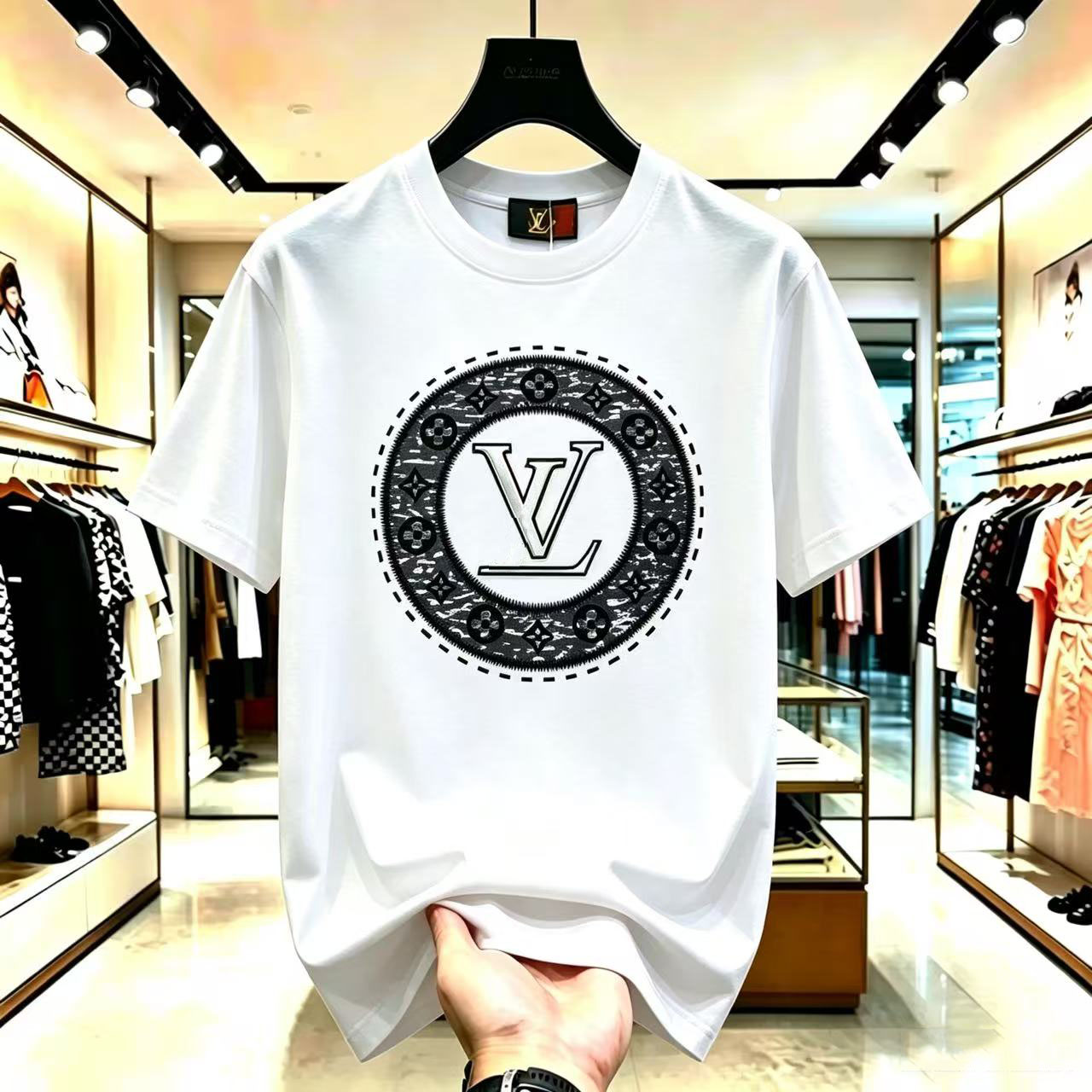 Men's stylish round-neck printed short-sleeve T-shirt - new summer half-sleeve casual fashion top