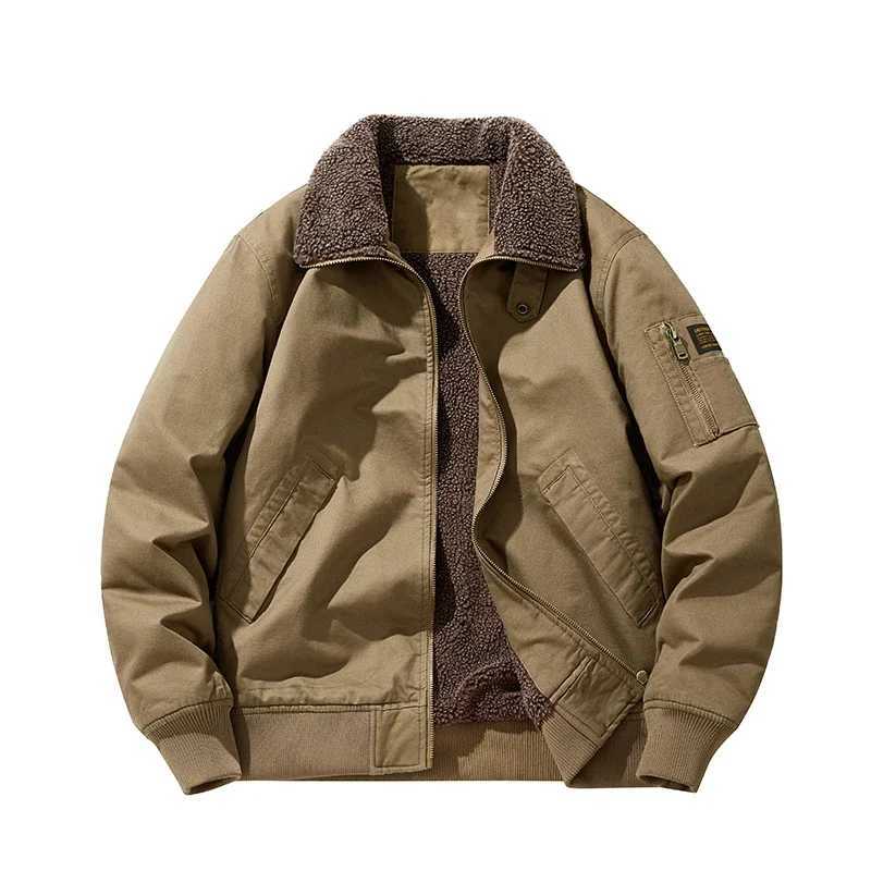 Men's Down Parkas Parkas Men Autumn Winter Thickened Warm Windbreaker Retro Men's Cotton Jacket Autumn Winter Plus Velvet Fashion Casual M