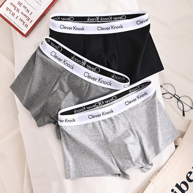 3Pcs Men's Boxer Shorts Cotton Underwear Solid Underpants Sexy Panties Male Breathbale Lingerie Plus Size L-6XL Wholesale Lots 260923