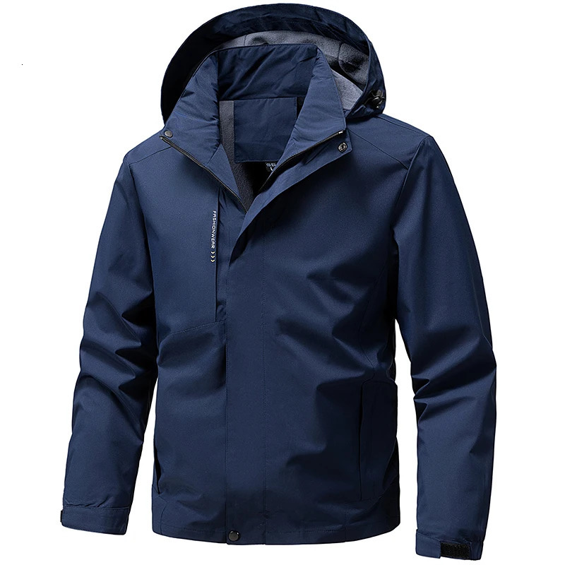 Waterproof Windbreaker Men Jacket Autumn Spring Outdoor Softshell Hooded Coat Sports Hiking Camping Coats Lightweight Jackets260921
