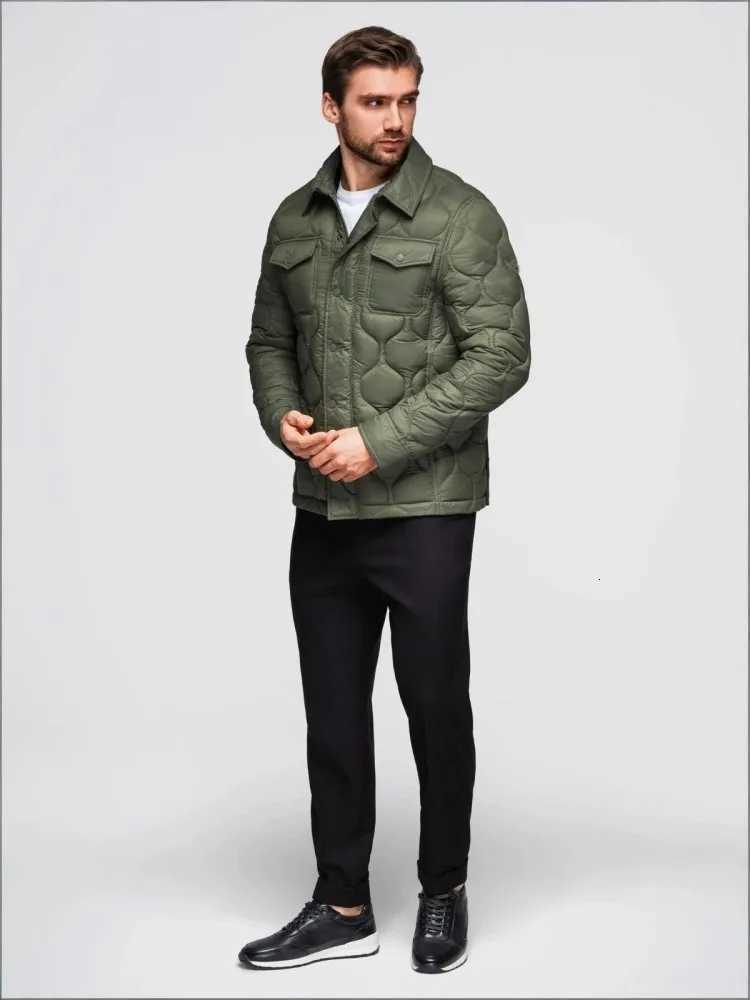 Winter Men's Down Parkas Autumn Mens Parkas Single Breasted Warm Comfortable Windproof Nylon Padded Jacket Turndown Collar Casual Outerwear Mal