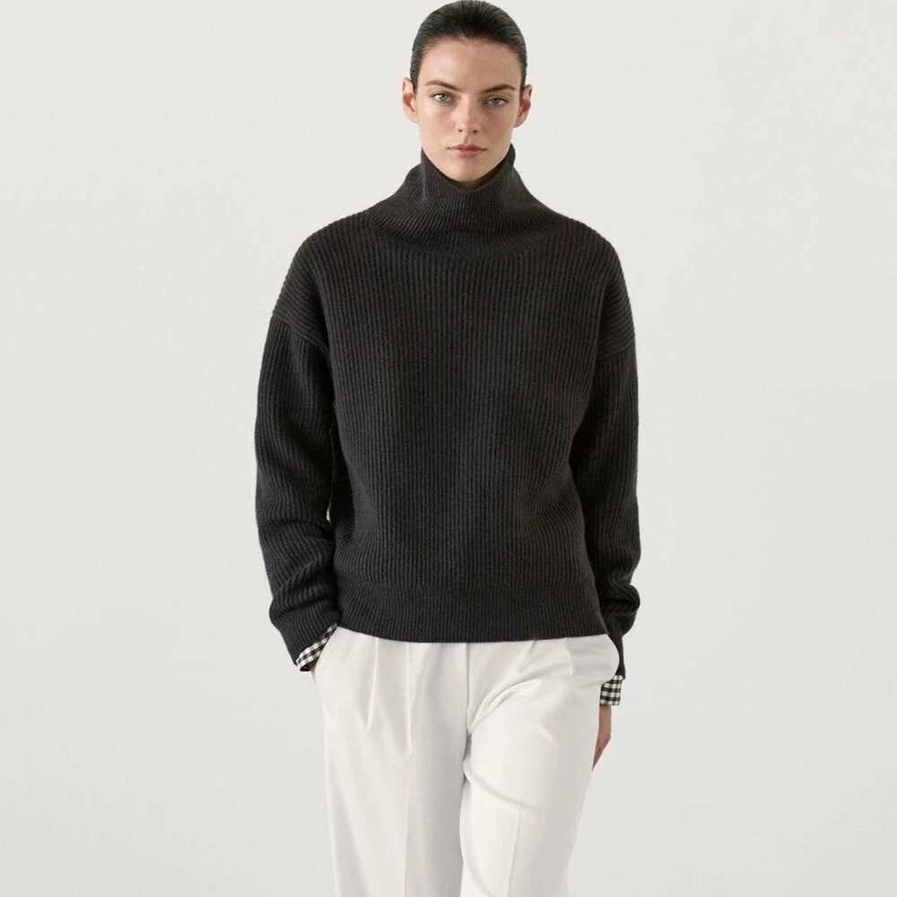 Women's Sweaters Ethereal Traf Md 2026 YAZHIMEI Autumn New Style of Women's Casual Fashion Lazy High-neck Soft-sleeved Knitted Sweater D26