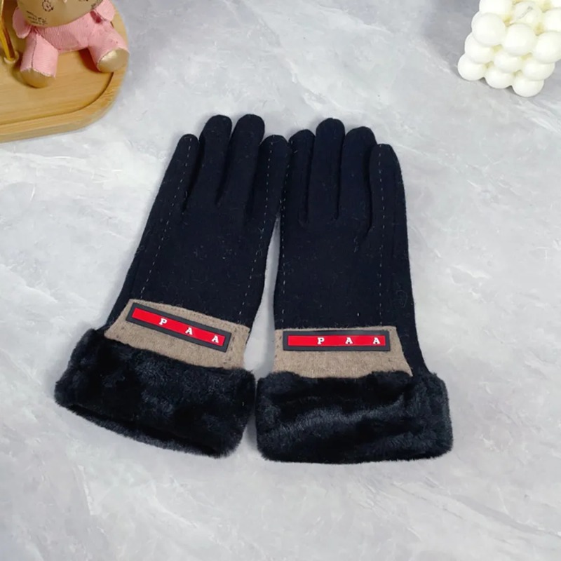 Five Fingers Gloves Designer Men Autumns Gloves Warm Luxury Winter Fashoin Womens Thickening Knitted Glove Plush Gloves