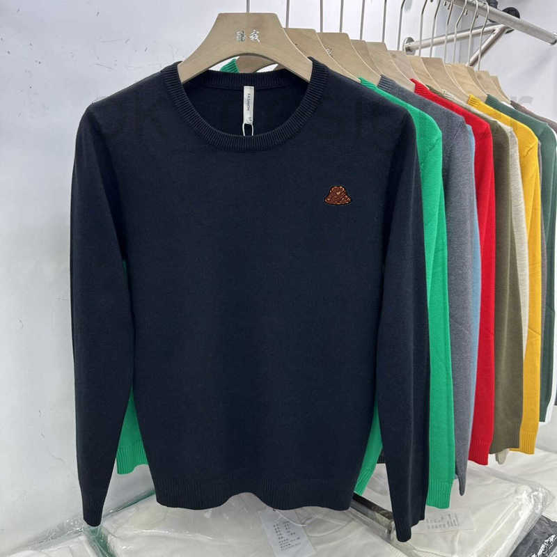 Men's Sweaters Designer Solid Color Slim-Fit Crew Neck Sweater, Casual and Versatile for Autumn and Winter, Simple Pullover Long-Sleeve Knit To