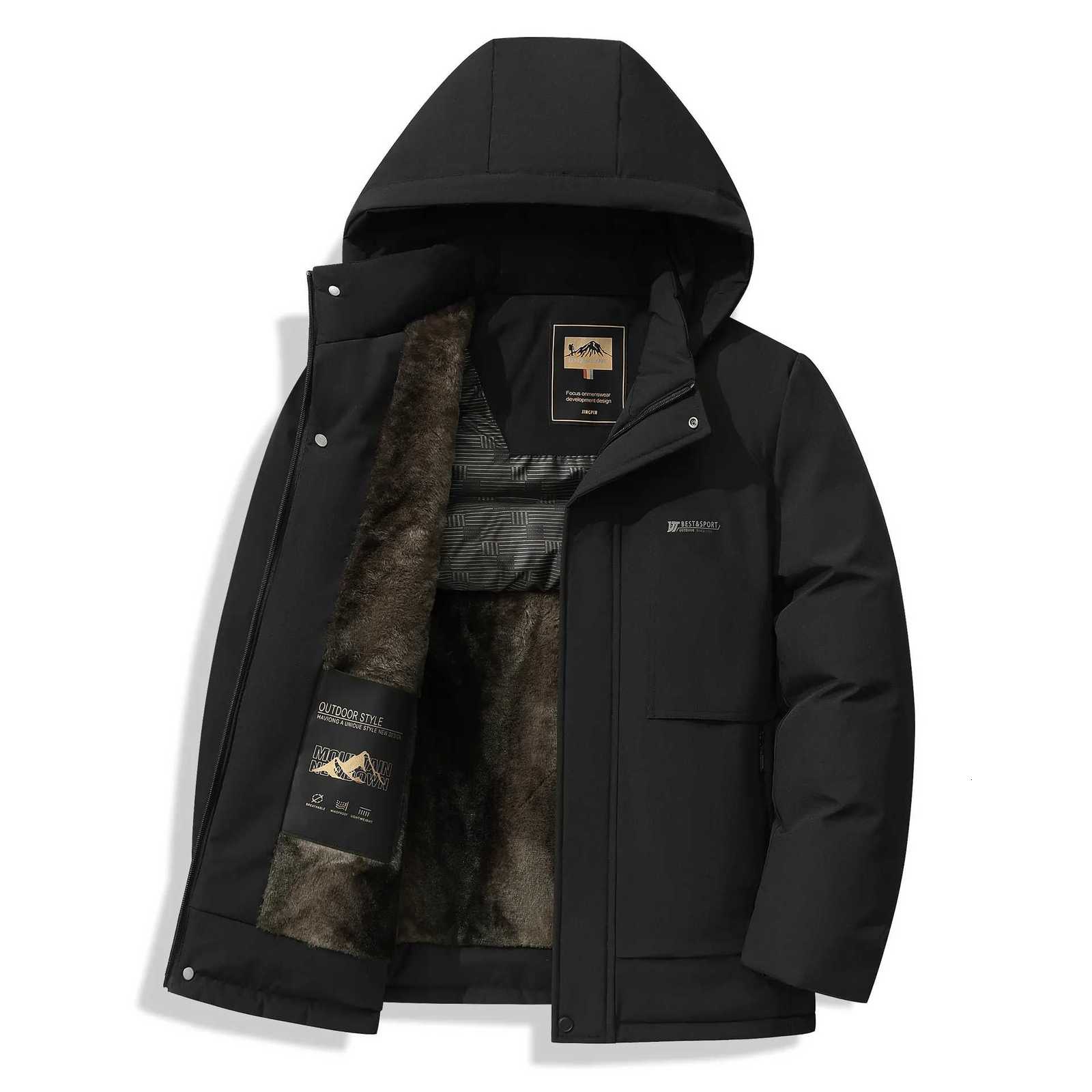Inner Men's Padded Down Parkas Hooded Parkas Men's Winter Jacket Windbreak Thicken Thermal Winter Jackets for Men's Winter Coats Oute