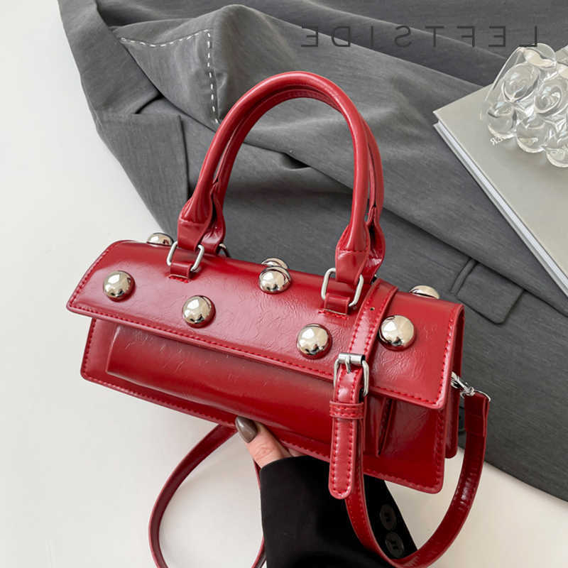 Cross Body LEFTSIDE Small s PU Leather Shoulder Bag for Women 2025 Trend Y2K Handbags and Purses Females Crossbody Bags D260923