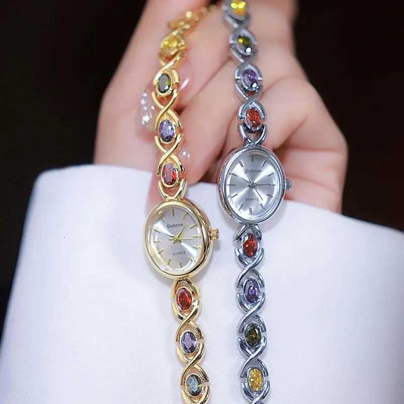 Women's Watches val color treasure rainbow light luxury women's watch classic cute oval women's bracelet watch give yourself a gift a