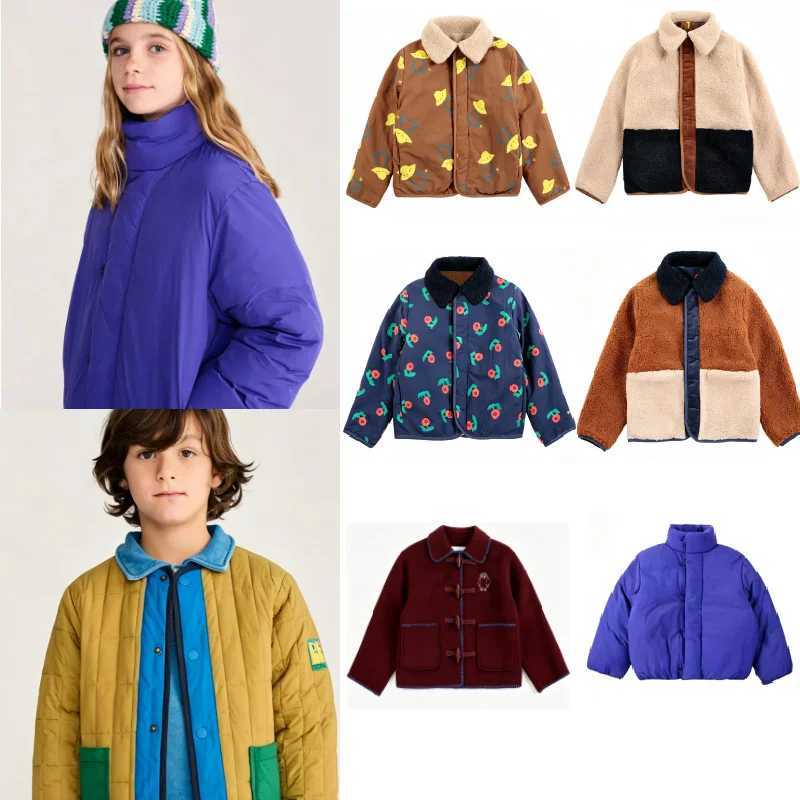 Clothing Sets Children's Cotton Clothes 2026 Winter New Printed Cute Fleece Thickened Windproof Boys and Girls Wear Down Jackets on Both Sides