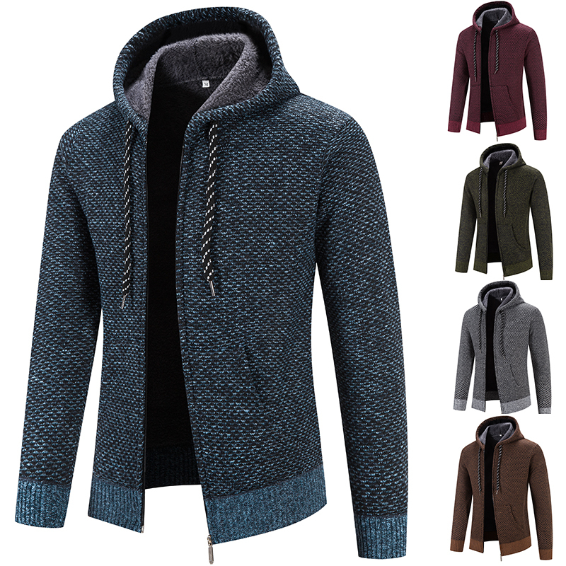 Designer Male Knitted Casual Jackets with Hood Men's Sweater Coat Y2K Hoodies Korean Streetwear Baseball Jumpers Jersey Top Clothing high quali
