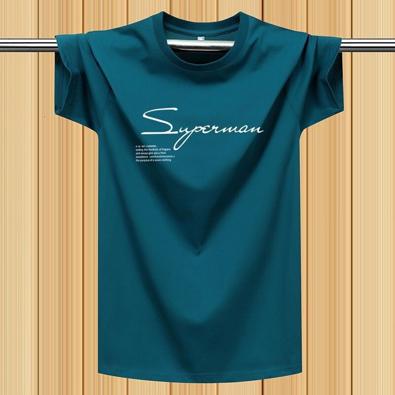 Summer short-sleeved T-shirt men, loose-fitting top, plus-size for teenagers, fashionable and simple pure white T-shirt, wholesale