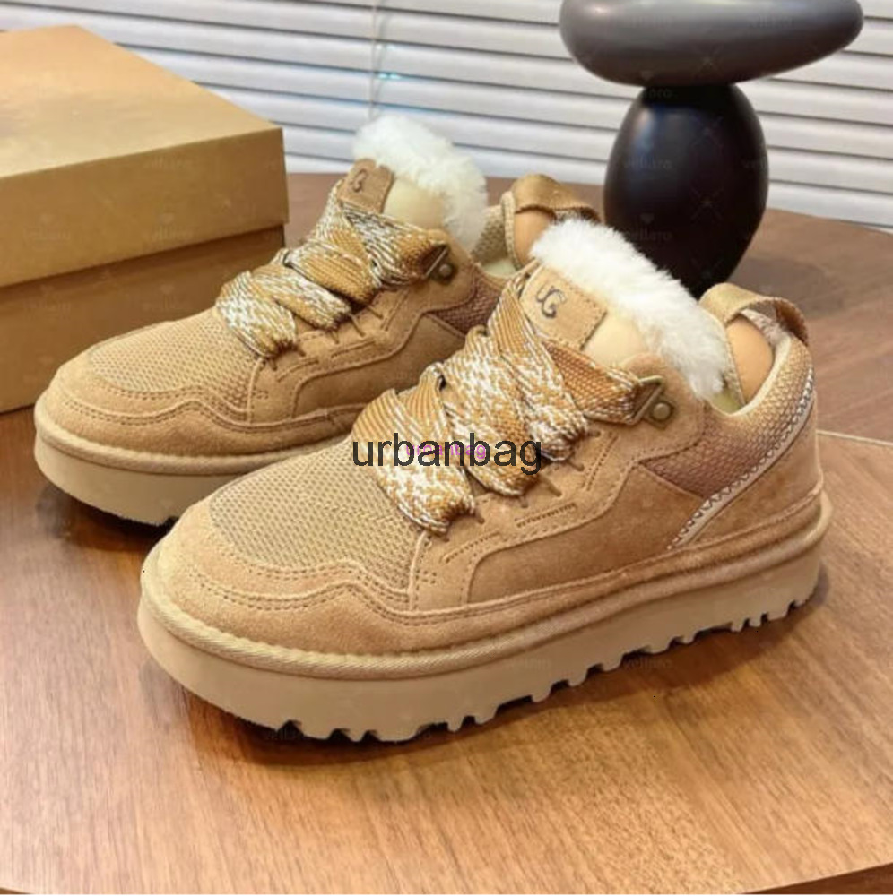 Designer Fur Sneakers Trainers Casual Shoes Boots Highmel Tasman Tazz Slippers Womens Suede Chestnut Sand Wool Sheepskin Winter Cold Fall size 36 44