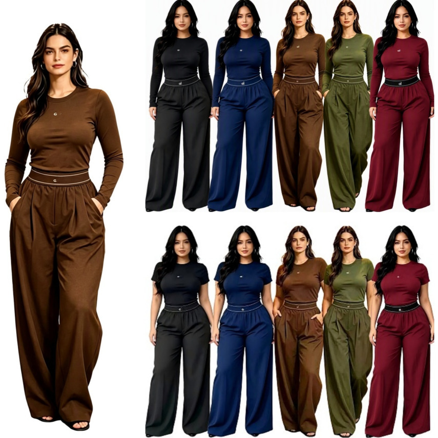 Designer Clothes Womens Tracksuits New Casual Two Piece Set Fashion Short Or Long Sleeve T-shirt Crop Top And Loose Pants Sports Suit Slim Yoga Outf