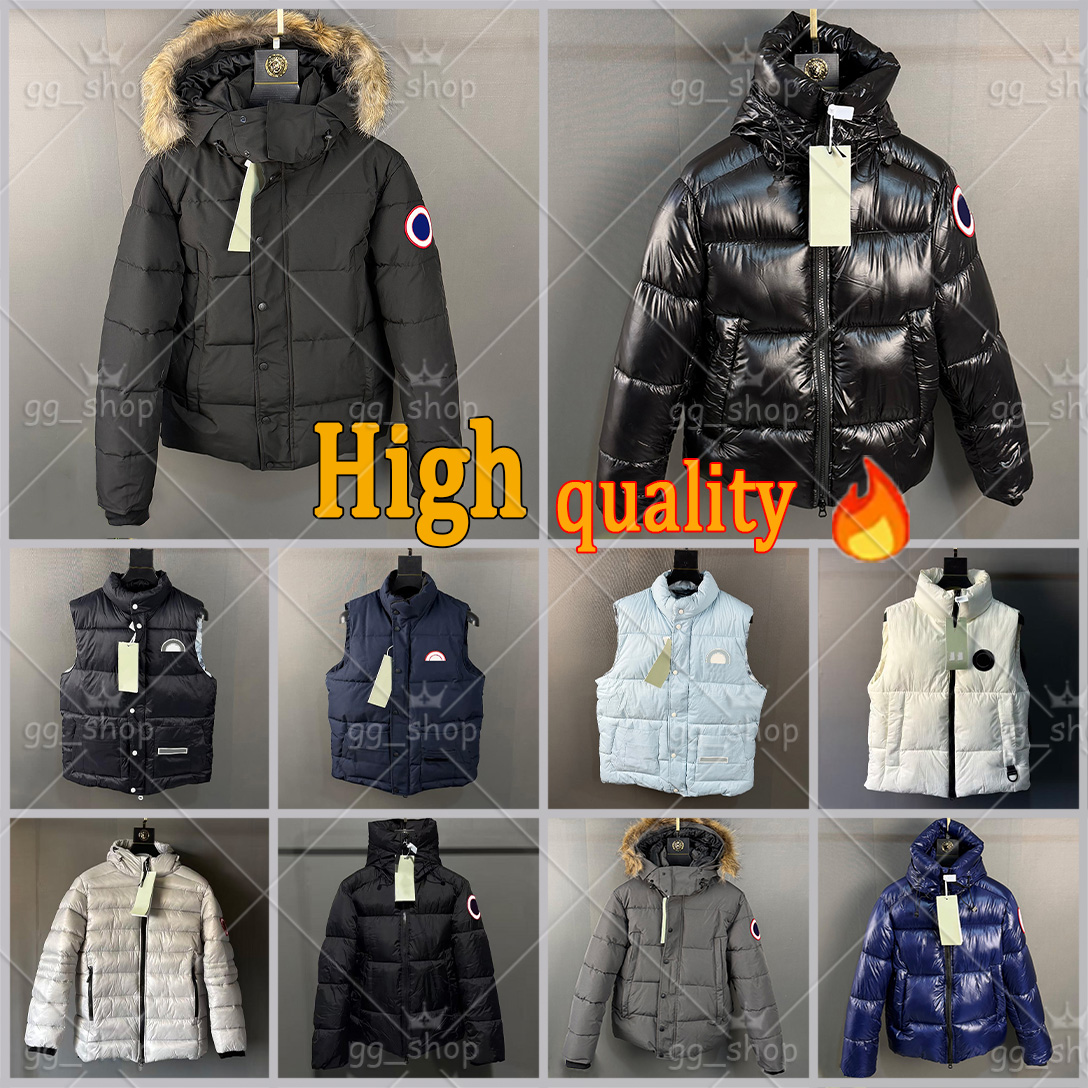 Winter Canada Jacket Mens Designer Puffer Jacket Winter Hooded Down Coat Warm Shining womens Manteau Jacket Coat Hiver Black Badge high quality size