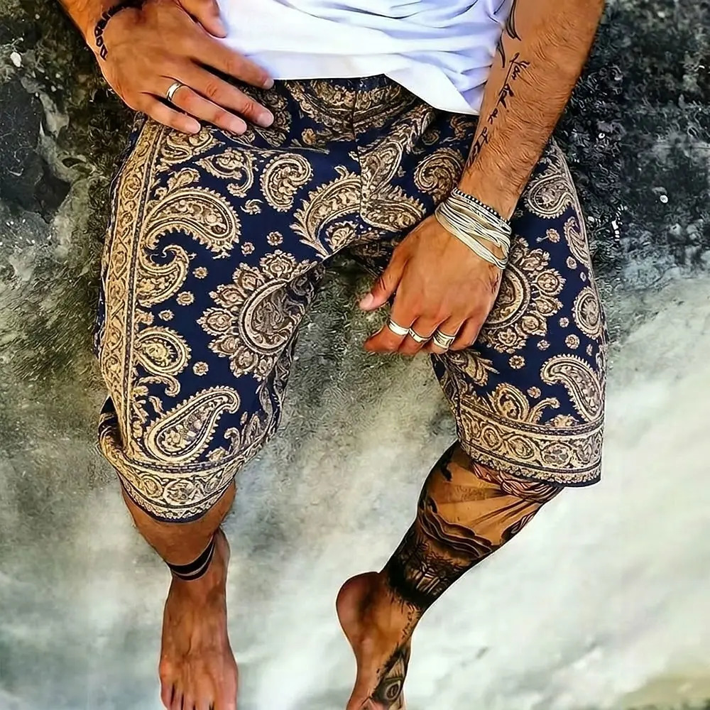 Pantaloncini da spiaggia da uomo coreani minimal color block Pantaloni larghi multiscena per la spiaggia di casa all'aperto 260923